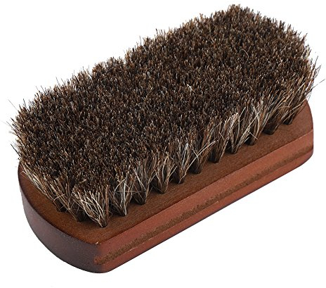 Brosse à Chaussures en CRIN de Cheval en Bois Massif Brosse à Chaussures Brosse à Cirage 10,7 * 5 * 4 cm