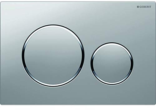 Geberit Plaque de déclenchement Sigma 20 (pour 2 débits de chasse d'eau, commande par l'avant, plaque + touches chromées) 115882JQ1