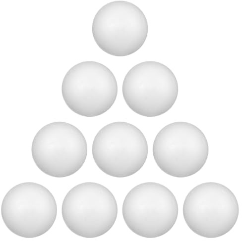 Styroporkugeln 10 StüCk 6cm weiße Schaumstoffkugeln für Kunst, Schule Basteln Weihnachten Ornamente Und Partydekoration
