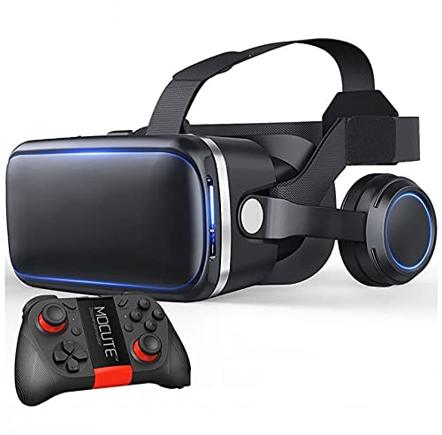 Auriculares VR Gafas 3d Gafas Realidad Virtual Sonido Estéreo 3D Auriculares Realidad Virtual Para Juegos Realidad Virtual Con Mando Distancia Compatible Todos Teléfonos Inteligentes ( Color : 6050 )