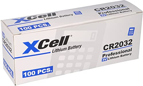 100er Set CR2032 Lithium-Knopfzelle 3V / 220mAh (20x5er Pack) Lithium Hochleistungs- Batterie Für Professionelle Anwendungen - Lithium - Knopfzelle