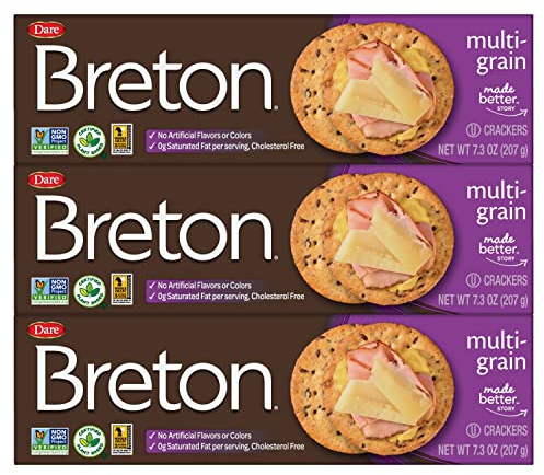 Breton Multigrain Crackers, 7.3 Ounce (Pack of 3)