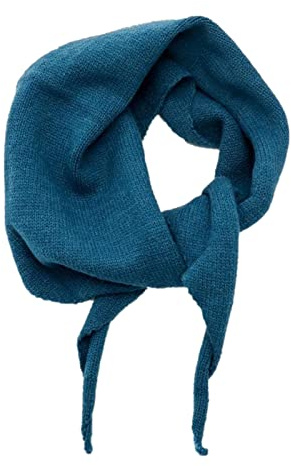 Yizelli 110x32cm Dreiecksmuster Strickschal für Frauen Einfarbig Herbst Winter Warm Schal