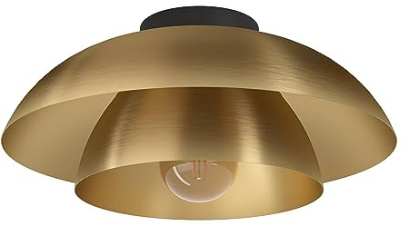 EGLO Deckenlampe Cenciara, elegante Deckenleuchte | Wohnzimmerlampe aus Metall in Messing, Aufbaulampe für Wohnzimmer und Schlafzimmer, Lampe mit E27 Fassung, Ø 40 cm