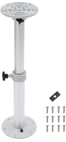 AceSupever RV Lifting Table Leg, Furniture Fittings Table Pedestal Leg 460 to 700mm Adjustable 360° Rotation for RV Camper Caravan Boat Yacht Home