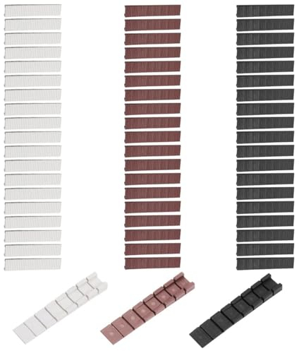 parallelower 60 pezzi Cunei per Mobili Spessori in Plastica a Cuneo Zeppe di Livellamento con 7 Punti di Rottura Integrati per Mobili Tavoli Sedie Armadi Divani (Nero Marrone Bianco)