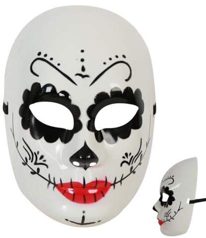 Fries Halbmaske Horror für Halloween, Dia de los Muertos oder Event