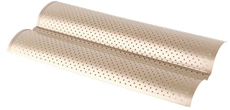 Bandeja para Hornear 2 Ranuras Bandeja para F¨¢cil de Limpiar Capa Antiadherente Acero Al Carbono Pan