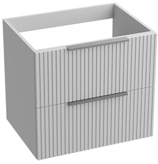 lavita Waschbeckenunterschrank Badezimmerschrank Oklahoma Weißer Matt 600 Hängeschrank Badschrank Waschtischschrank Schrank 60cm Breit Badezimmermöbel Lackierte Platte 46x60,5x54,2cm Montierte Möbel