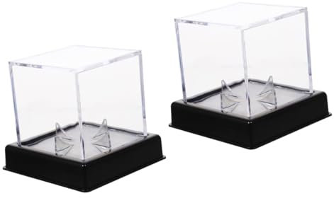 VANZACK Acrylbox Durchsichtig 2 Sätze Baseball- Baseballbehältnisse Für Bälle Ständer Für Softballhalter Desktop-Baseball-hülle Baseballhalter Baseball-ständer Hutvitrine Golfzubehör Acryl