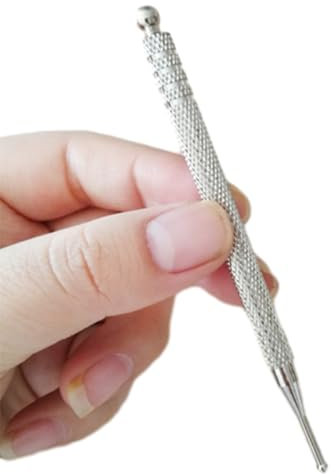 2 Piezas Pluma De Acupresión, Pluma de Acupuntura Varilla de Acupuntura de Acero Inoxidable, Bolígrafo de Acupresión Lápiz de Masaje de Acupresión, Sonda de Punto de Acupuntura del Oído
