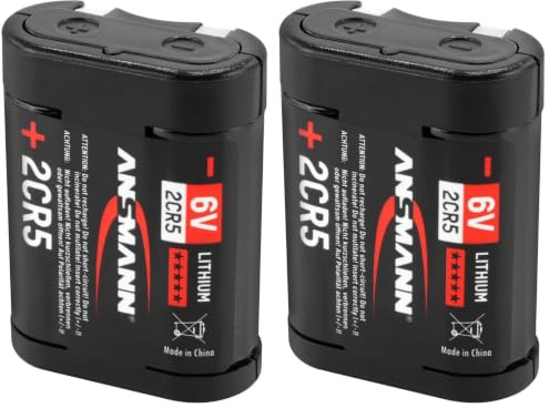 Ansmann 2CR5 6V Lithium Battery [Pack of 2] 2CR5/DL245/EL2CR5 Ideal For Cameras, Flashguns, Flashlights, Night Vision Devices, Electronic Lights, Medical Instruments and Many More