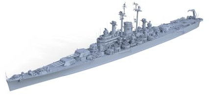 MRY-SFW 1/1250 Military Model USS Des Moines Heavy Cruiser Sea Truck Base
