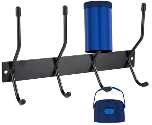Gosknor Abtropfgestell für Trinkflaschen und-Deckel, Abtropfgestell für Wasserflaschen zur Wandmontage Robustes Abtropfgestell für die Küche Wasserflaschenhalter Becher-Organizer für Küche (Schwarz)