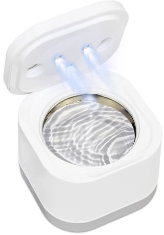 Limpiador Ultrasonidos Dental Limpieza 42KHz Limpiador Ultrasónico UV para Dentaduras Postizas, Alineador, Retenedor Joyería De La Máquina De Limpieza Para Joyas y Todos los Aparatos Dentales