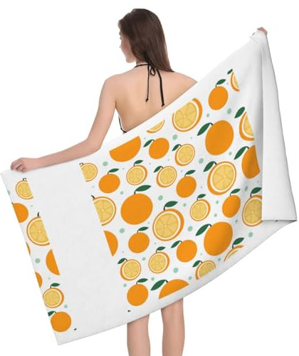 Mikrofaser Strandtuch Frucht Zitrus Duschtücher Männer Camping Handtuch Tragbares Badetuch, Für Wandern, Schwimmbad, Picknick, 80x130cm