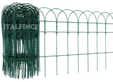 Italfence - Malla metálica decorativa de jardín, galvanizada y plastificada (Todas las alturas) [H 40cm, 10m]