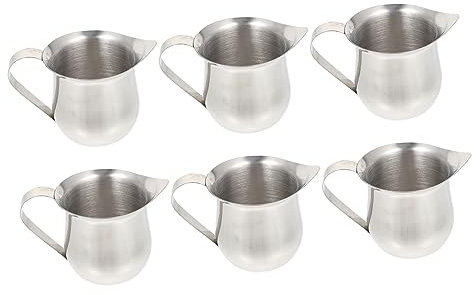 CIYODO 6pièces Pots à Lait Acier Inoxydable Tasses à Café Tasses à Lait Cruches à Sauce