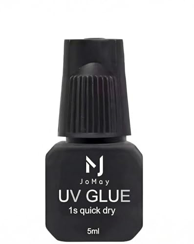 5ml Wimpernkleber UV Jo.may für Wimpernverlängerung. Trockenzeit 0,1 Sek. Eyelash Glue 5 Gramm. Korea. (Schwarz Kappe)