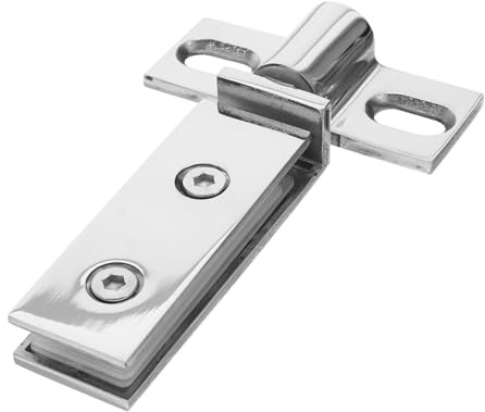 DIYEAH Shower Glass Door Hinges Stable and Wobble-Free Setup Stainless Steel Heavy Duty with Double Hole Design and Top to Bottom Pivot System, Modern Rectangular Pivot Hinge