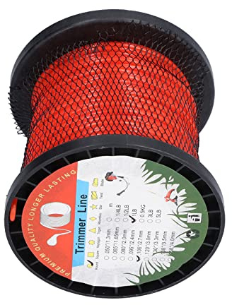 Agatige Hilo de Corte Redondo 2,7 mm, Hilo Corte césped Nailon Resistente 1 Libra para recortadoras de Grado Profesional para malezas, césped Resistente