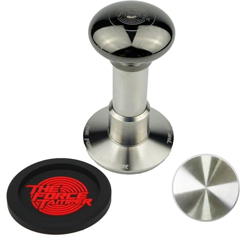 KuGuo The Force Tamper Automatic Impact Adjustable Constant Pressure and Autoleveling Coffee Tamper Black Mirror Jellyfish AL Handle Set Pro (58.50mm, Standard Set) | KuGuo The Force Tamper Automatic Impact Adjustable Constant Pressure and Auto-leveling