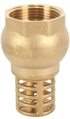 Gurtt DN32 Messing-Rückschlagventile mit Filterkorb, Messing-Wasserpumpen-Bodenventil für Tiefbrunnenpumpen, Pumpensysteme (1,25 Zoll)