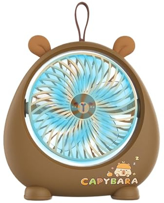 Genérico Mini Ventilador de Mesa - Portátil Recargable por USB de 2 Velocidades,Ventilador De Escritorio Silencioso - para Hogar Dormitorio Sala de Estudio Oficina Residencia Viaje y Coche