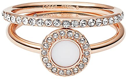 Fossil Ring Für Frauen, Rose Gold Edelstahl Ring, JF02666791
