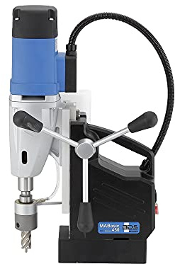 CS Unitec | MABASIC 450 | Portable Dual-Gear Portable Magnetic Drill Press. 110 V, Hole Capacity up to 2” Diameter, MT2 to 3/4 Weldon Shank, 20 Lbs – Made in Germany