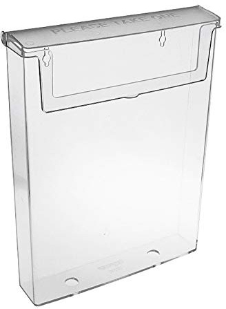 Taymar Soporte para folletos DIN A4 transparente con tapa, resistente a la intemperie (también apto para uso en exteriores)