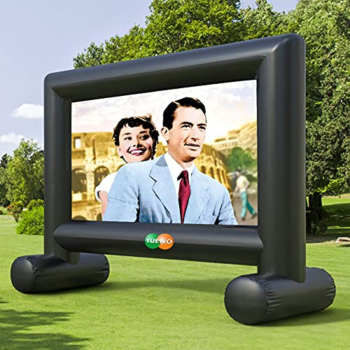 Fayelong Schermo Per Videoproiettore Per Esterni, Schermo Per Proiezione Mega Schermo Gonfiabile Con Borsa Per Il Trasporto Per Home Theater Da Interno Ed Esterno Backyard Cinema Travel (20ft)