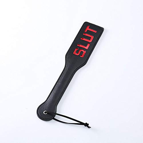 Luvado Paddel/Rute für Sadomaso aus Leder - Bondage SM Zubehör Erotik Klatsche Peitsche groß Padle Sex Sexspielzeug Grey Feder Gerte Flogger für Anfänger und Fortgeschrittene Extrem Weich Spanking