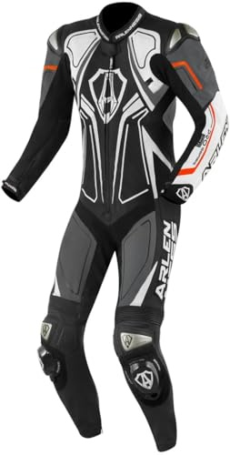 Arlen Ness Conquest Combinaison cuir de moto une pièce, schwarz/schwarz/weiß, 52