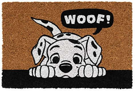 Grupo Erik Zerbino Disney La Carica dei 101 - Zerbino Ingresso Fabbricato con una Base in PVC Antiscivolo, 40x60 cm