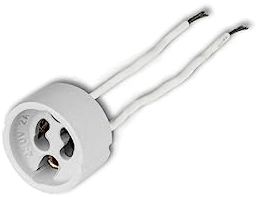 Amslight Lot de 10 douilles GU10 avec câble pour LED et halogène, douille LED 230 V, cadre de montage GU10, socle en céramique, câble en silicone de qualité, résistant à la chaleur