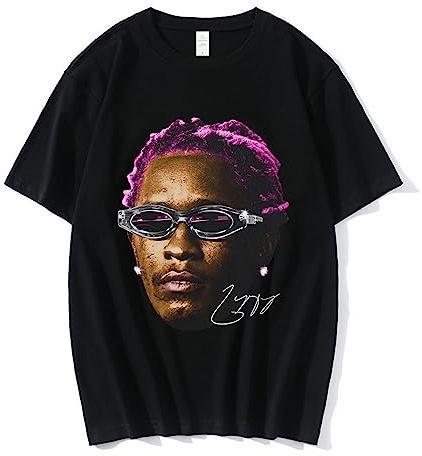Respeto Rapper Young Thug Cotton T Shirt Ragazzi Moda Hip Hop Street Style T Shirt Summer Kids T-Shirt Manica Corta Top XS-4XL-Black||XS