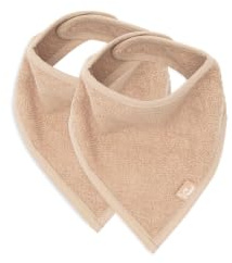 Jollein Lot de 2 bavoirs bandana env. 37 x 24,5 cm Biscuit | 029-867-00103