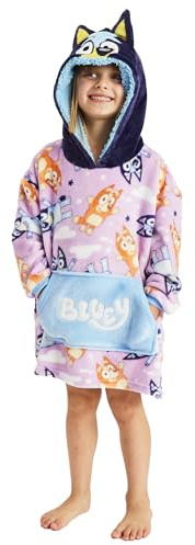 Bluey Girls Hoodie Oversized Fleece Hoody