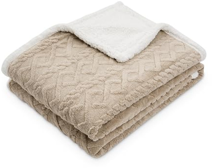 Paco Home Kuscheldecke Flauschig Decke Sofa Sherpa Sofaüberwurf Couchdecke Wohndecke Wohnzimmerdecke Wendbar Skandi, Farbe:Braun 2, Größe:200x240cm