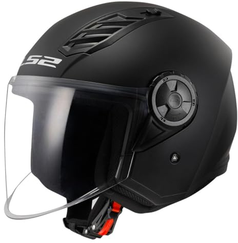 LS2, Casque Moto Jet AIRFLOW II SOLID Matt Black, L