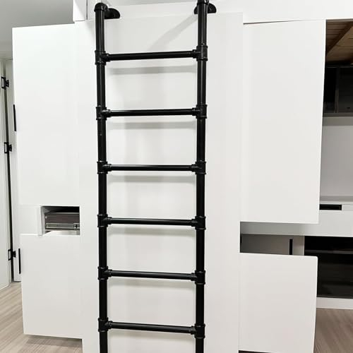 YEHOZZ 4 Fuß Bis 7,6 Fuß Hohe Dachbodentreppen Kellerausstiegsleitern, Platzsparende Doppelsteigleitern, Belastbar 330 Pfund, Für Den Dachboden Ihres Zuhauses,6.3FT/1.92M/75.6IN