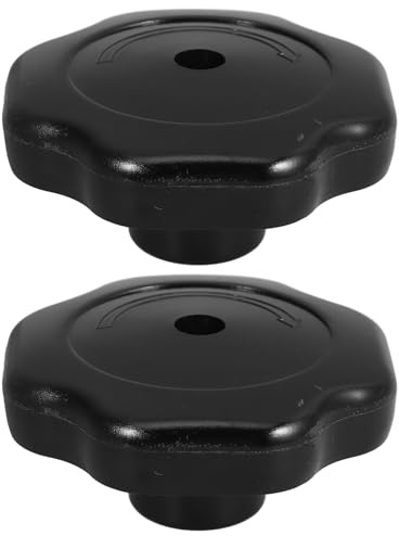 PRETYZOOM Pièces Détachées pour Autocuiseur, Lot de 2 Boutons de Couvercle en Plastique Noir, 19mm, Prise Facile et Résistant la Chaleur