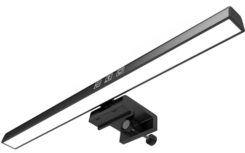 Lampada per monitor del computer, lampada da lavoro a LED da 50 cm, oscuramento automatico, 3 modalità di colore, impostazione dell'ora 60 minuti, controllo touch, barra luminosa del monitor di