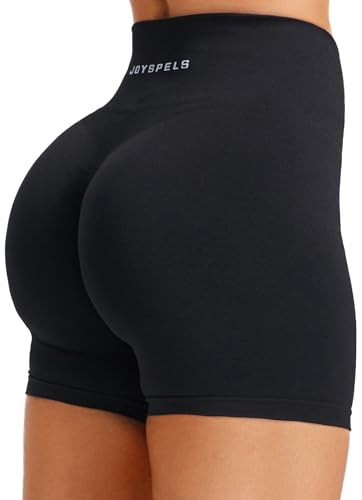 JOYSPELS Women's Seamless High Waist Scrunch Booty Gym Shorts | Workout Activewear Shorts for Running, Yoga & Sports. Flattering Ruched Bums, Stretchy, Non-See Through & Squat Proof