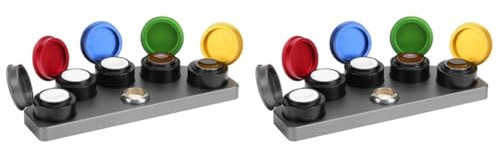 Lckiioy 2X Uhrenöl-Tauchöler-Ständer Druckguss 5 Ölerschalen mit Deckel Uhrenreparatur-Ölfett-Aufbewahrungswerkzeug für Uhrmacher