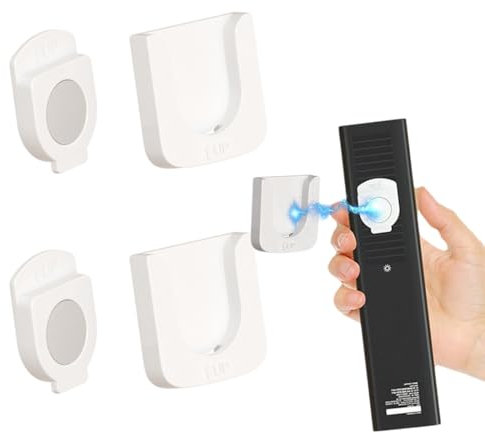 QEDBOJE Gancio magnetico in 2 pezzi, supporto per telecomando, perfetto per casa, ufficio e scuola, supporto per telecomando da parete e porta