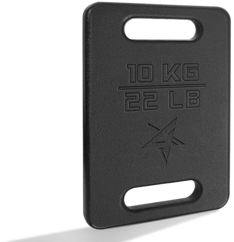 Yes4All Cast Iron Ruck Weight for Backpacks – Multiple Sizes Gym Equipment for Rucking, Swings, Squats, Strength Training, and Home Exercises, Black