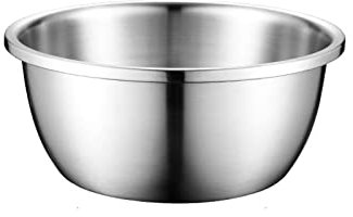 CHFYIJYHM Tazón de ensalada de acero inoxidable 304 con tapa, grueso, antiquemaduras, cocina, cocina, sopa, hornear, batidor de huevos, cuencos de almacenamiento