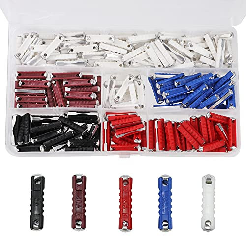 Tunejoy Fusibles de Coche Torpedo Fusibles de Automóvil Fuses Kit de Reemplazo 5A 8A 16A 25A 40A para Coches Clásicos de época 200 Piezas